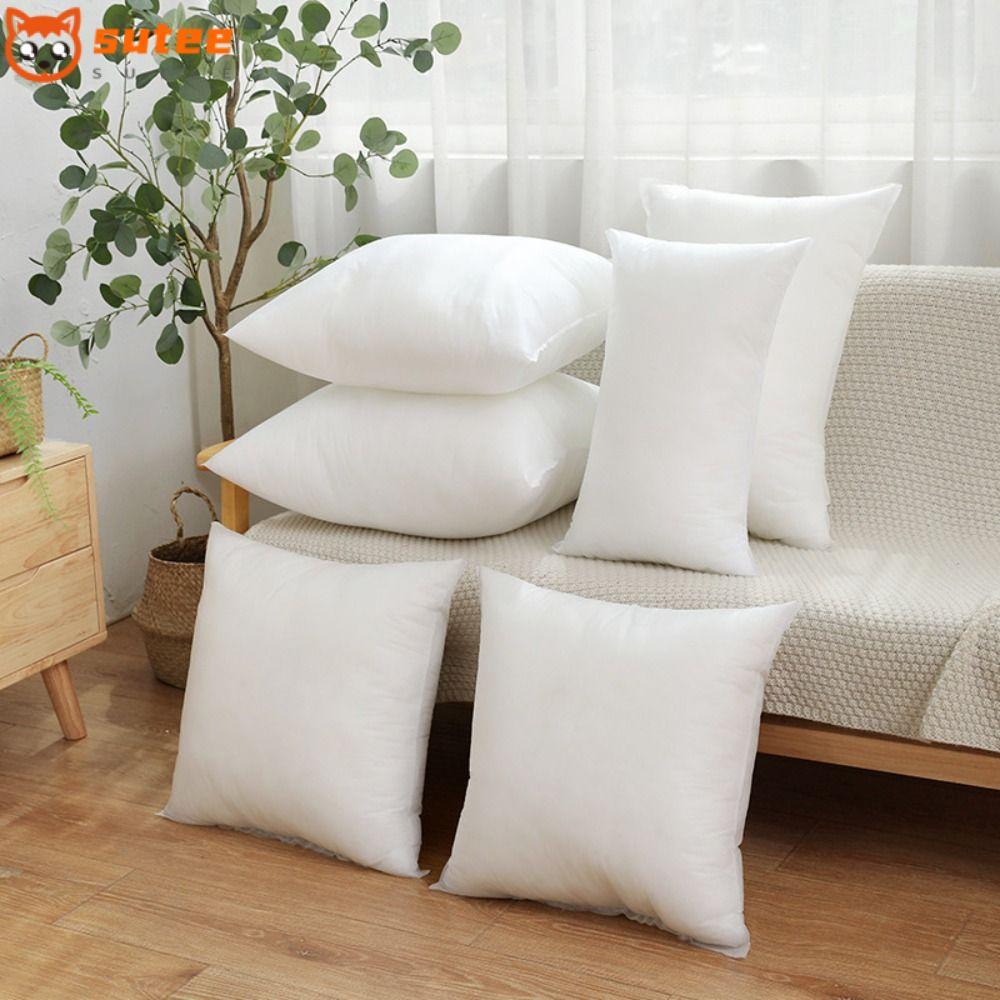 SUTEE โยนหมอนใส่,ผ้าฝ้ายเบาะตกแต่งหมอน Stuffer, Soft Square Pillow Core Headboard Cushion