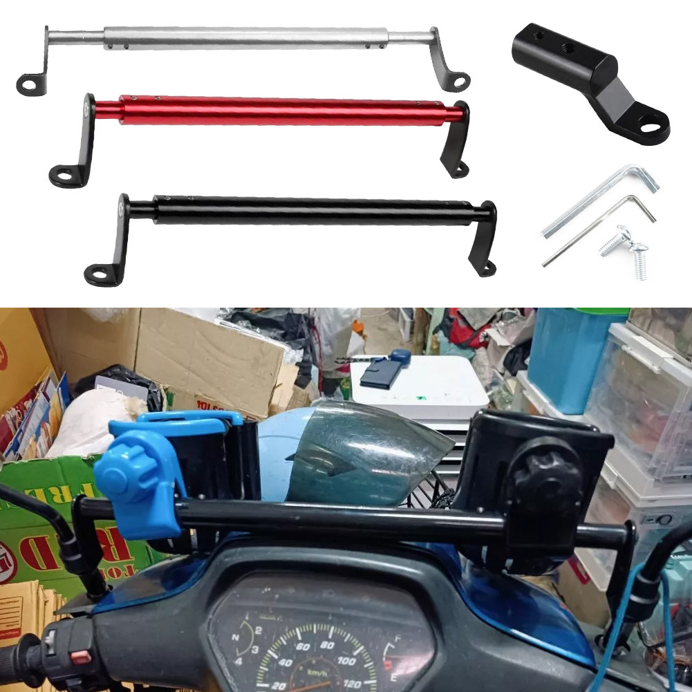 COD บาร์ยาวมอเตอร์ไซค์ บาร์จับหูกระจกมอเตอร์ไซค์ บาร์เสริม ยึดรูกระจก ปรับยาวได้ บาร์ยึดหูกระจก บาร์จับมือถือ ที่ยึดมื