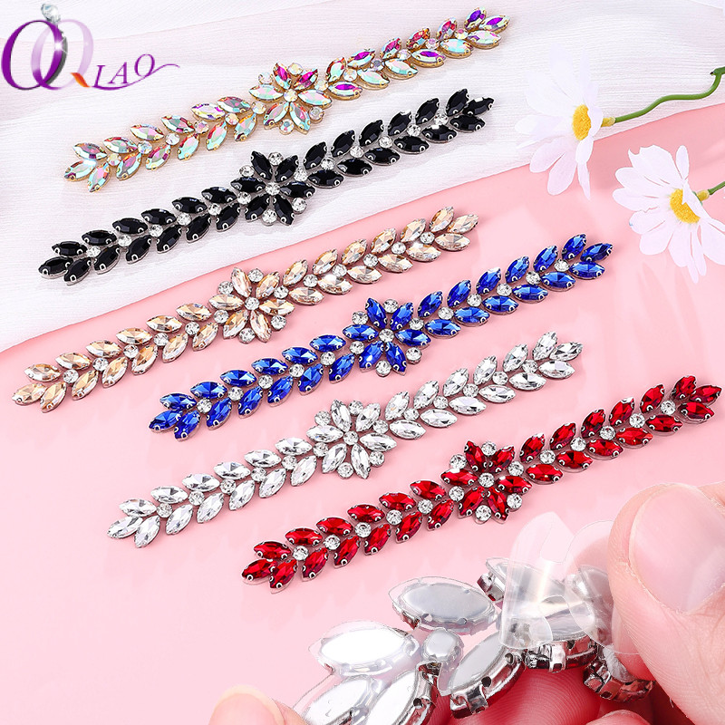 QIAO 1 ชิ้น Self-Adhesive Rhinestone แก้วคริสตัลเครื่องประดับ Strass