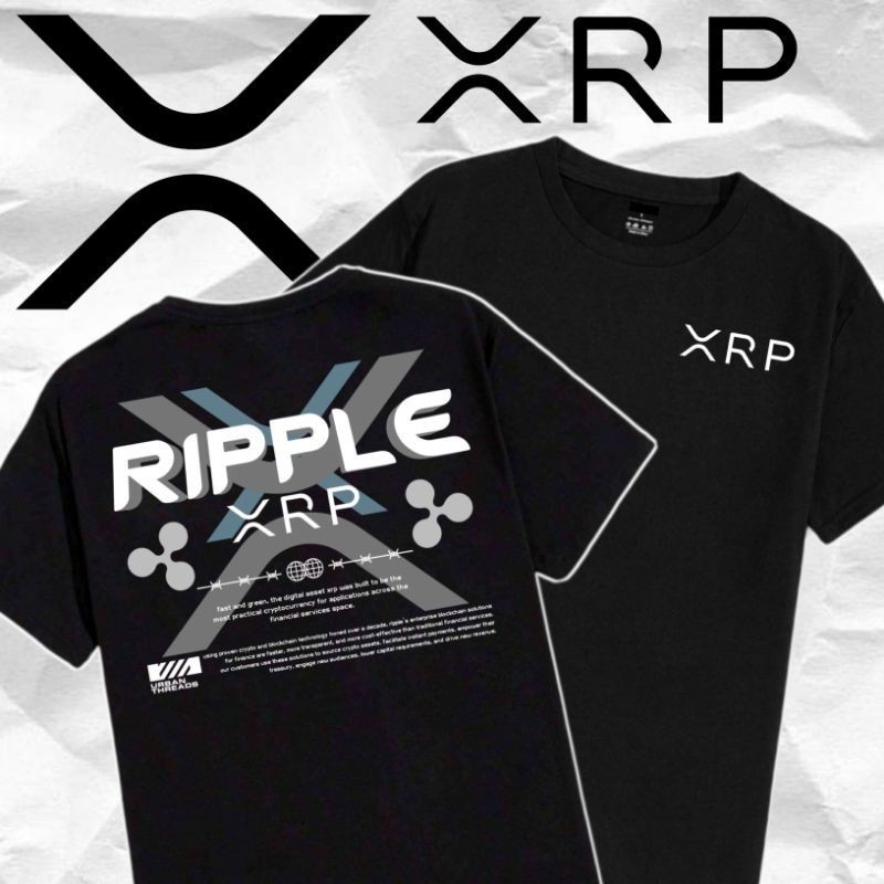 XRP RIPPLE TSHIRT CRYPTO XRP DECENTRALIZED FINANCE BLOCKCHAIN KRIPTO / Premium 30S Combed Cotton / B