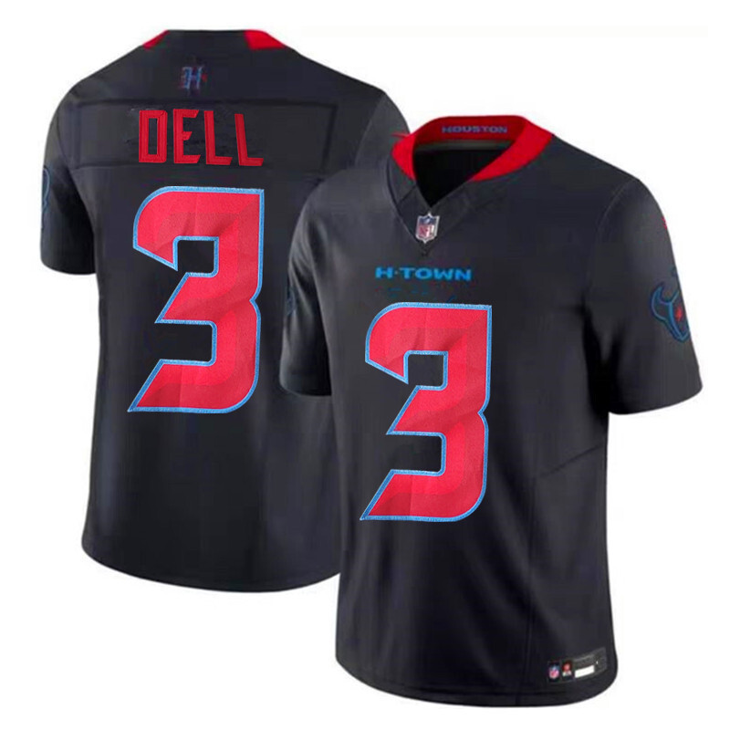 เสื้อรักบี้ปักลาย NFL Houston Texans สำหรับผู้ชาย