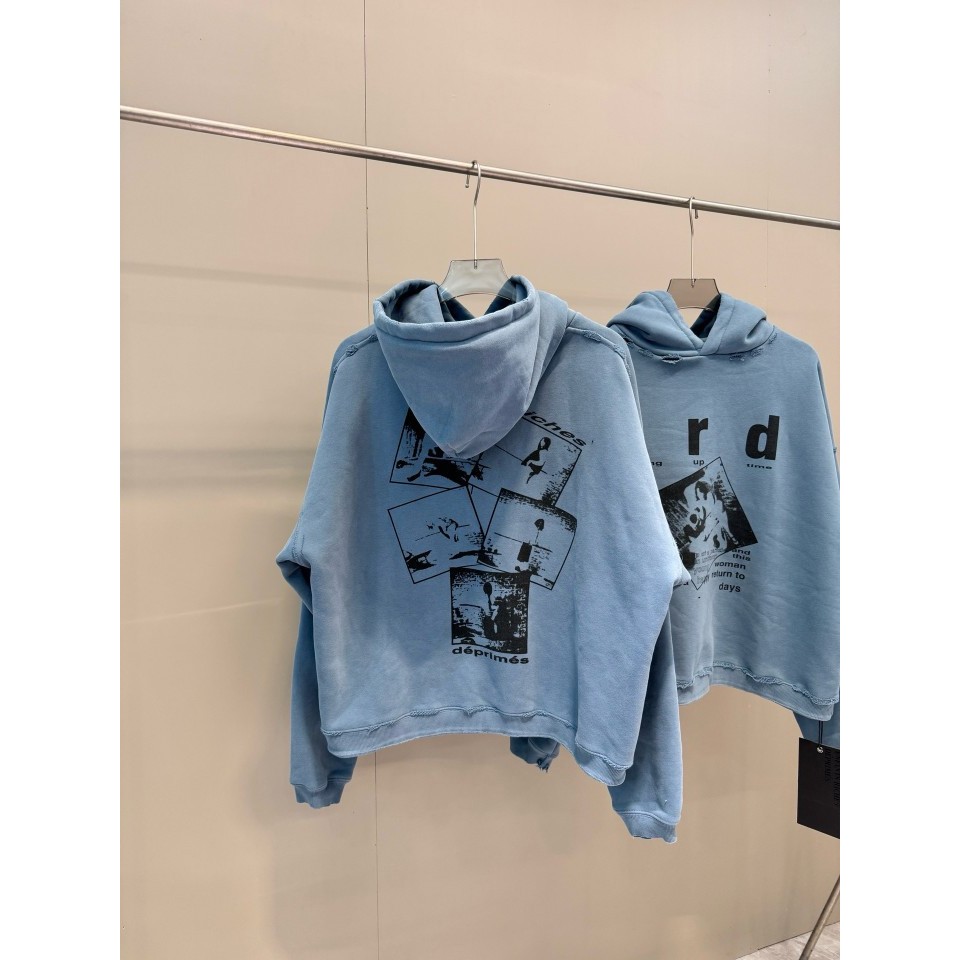 MYGK ERD Melancholy Rich Second Generation Heavy-Duty Distressed Washed Hoodie High Street VIBE Casu