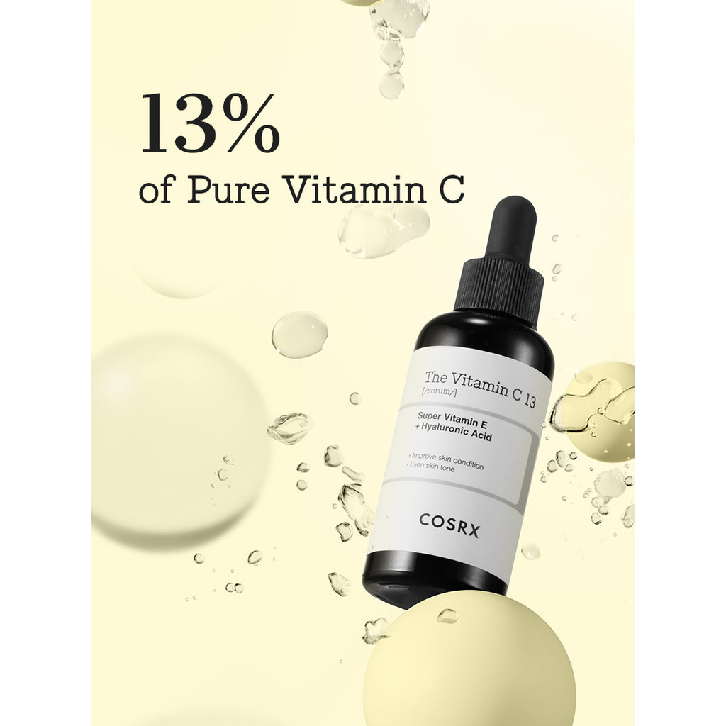[COSRX] วิตามินซีบริสุทธิ์ 13%, Daily Mild Brightening Serum 20ml, น้ําหนักเบา, ซึมซาบเร็ว, ให้ความชุ่มชื้น, สารต้านอนุมูลอิสระอันทรงพลัง ราคา ถูกที่สุด ดีลบีเคเค แกลเลอรีภาพที่ 3