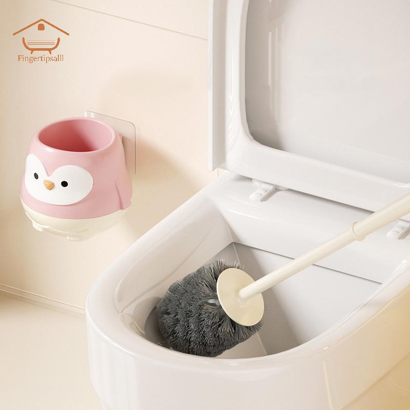 ครีบ แปรงขัดห้องน้ําในครัวเรือนลายการ์ตูนน่ารักพร้อมฐานแบบเจาะต้องติดผนังแปรงด้ามยาวสําหรับห้องน้ําและห้องน้ํา ไทย