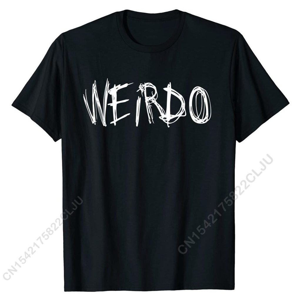 จัดส่ง 24 ชั่วโมง WEIRDO Punk Emo T-Shirt Funny Goth Heavy Metal Shirt Gift T-Shirt Tops Shirts Desi