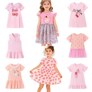 ชุดเด็กหญิงแขนสั้น ออกแบบน่ารัก สไตล์หวานๆ ทำจากผ้าฝ้ายสำหรั…