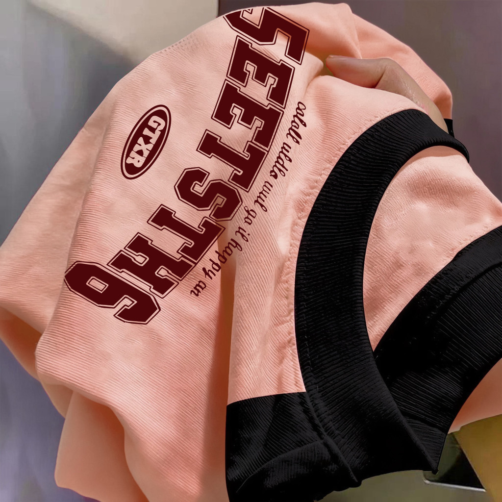 TeeTwoOneเสื้อยืด oversize การบล็อกสีแบบแร็กแลน ผ้าCotton 100% สบายและนุ่ม “EETSTH” เสื้อเท่ๆS-3XL【COD】 – โปรปัง
