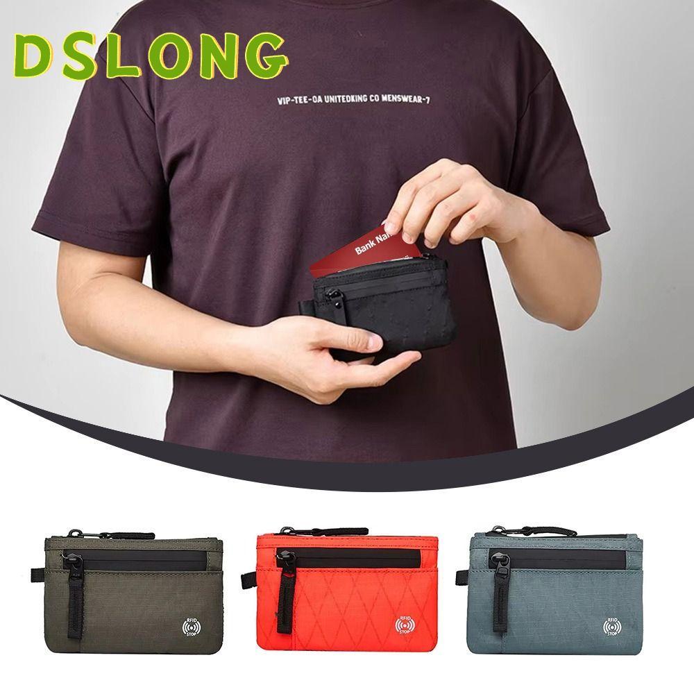 DSLONG RFID Smart Wallet, RFID Blocking Light Light Light Card Holder, Thin X-Pac Material Coin Purs