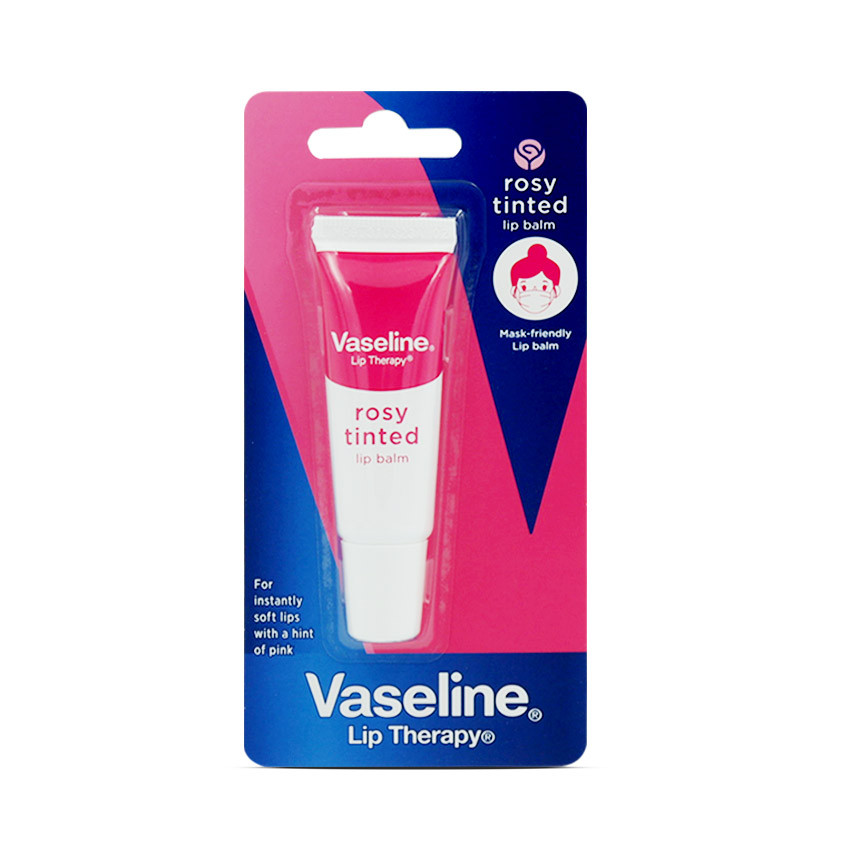 Vaseline Lip Therapy Rosy Tinted  lip balm หลอด 10 g