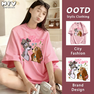 NFV แฟชั่นเกาหลี🐶ระบายอากาศ Lady and theTramp ลายหมาน้อยน่าร…