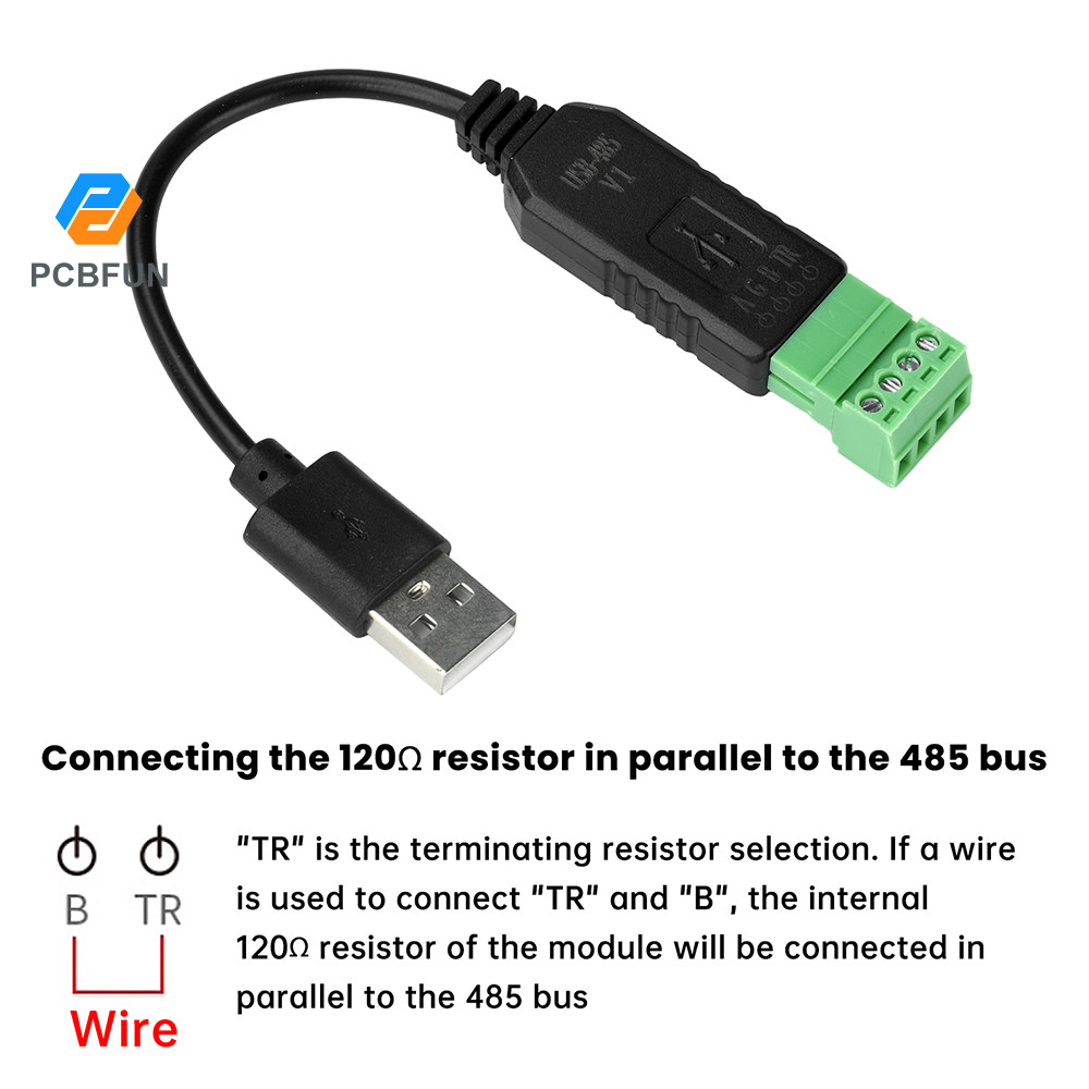 Pcbfun USB to RS485 Serial Converter โมดูลการสื่อสาร Ch340 ชิป Plc Serial Port Io โมดูล