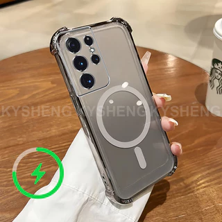 เหมาะสําหรับ REALME C85 15X 5G เคสโทรศัพท์ TPU ชาร์จแม่เหล็กสี่มุม anti drop เปลือกนุ่มโปร่งใส WBQ 000