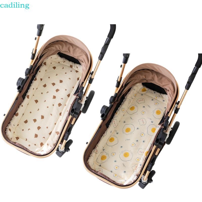 Cadiling สบายรถเข็นเด็กเบาะ 3 ชั้นหนา Chusion Pad นุ่มทารกผ้าฝ้าย Pram Liner สําหรับทารกแรกเกิด Todd