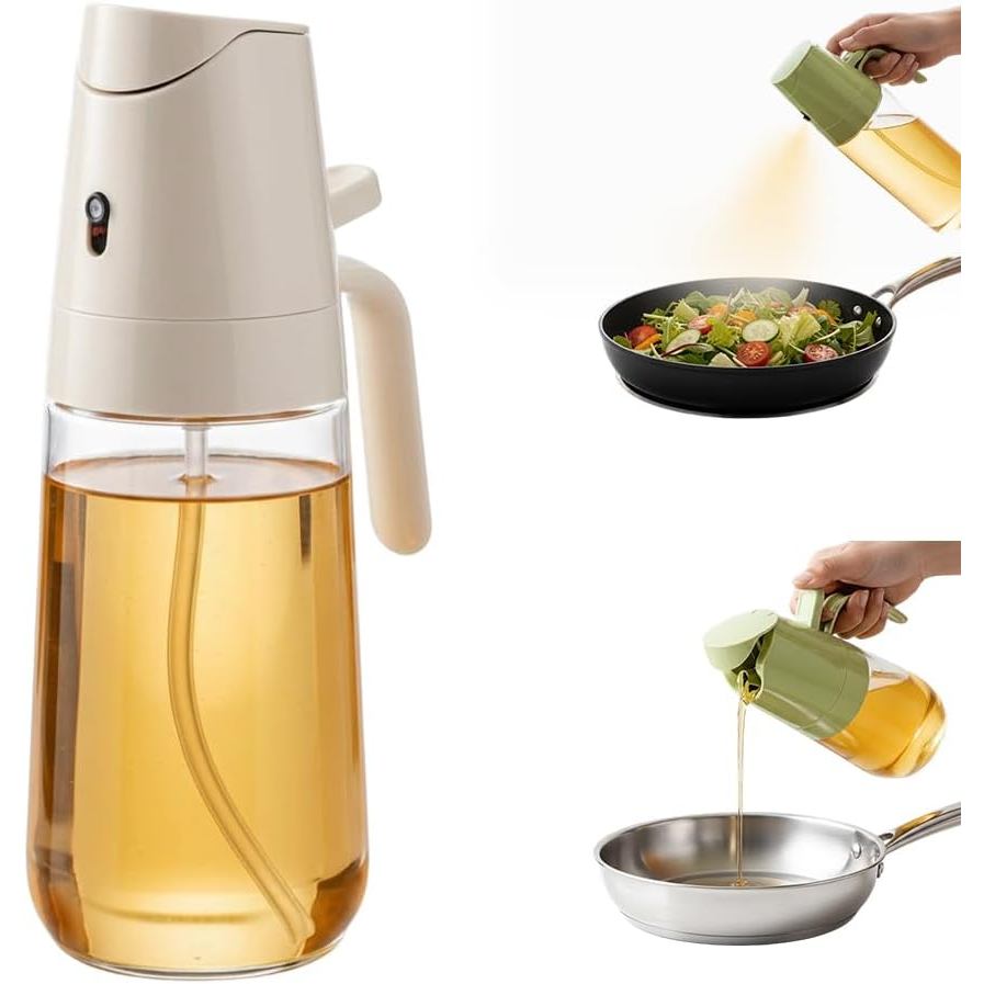Drkicsy2in1GlassOilSprayer&Dispenser,OliveOilDispenserBottleandPour,OilFor Cooking,SpenserforKitchen