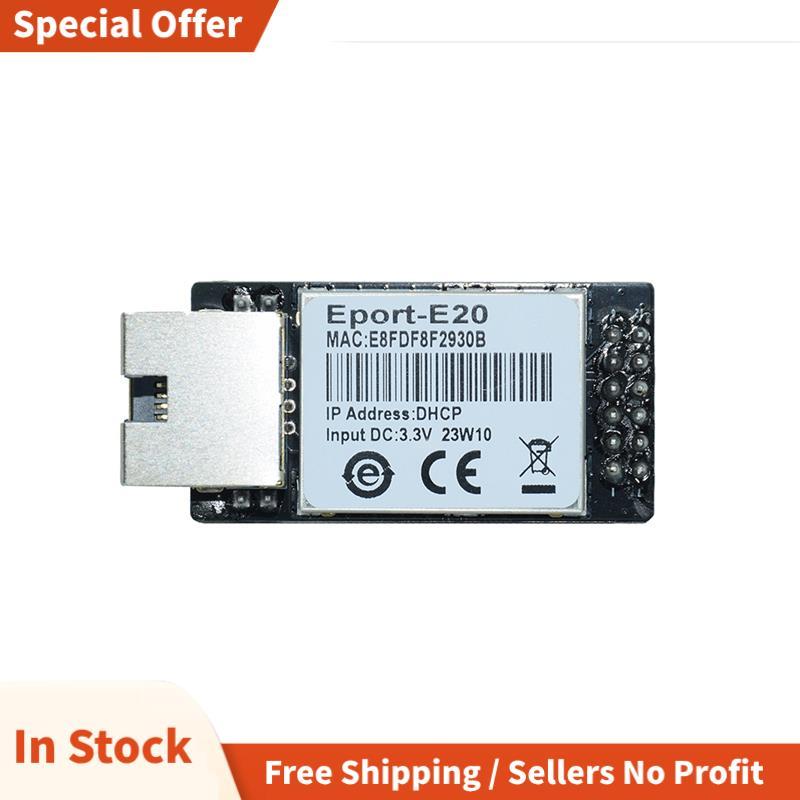 พอร์ตเซิร์ฟเวอร์เครือข่าย Eport-E20 3.3v Serial to Ethernet โมดูลฝังตัว IOT Device รองรับ DHCP IP Te