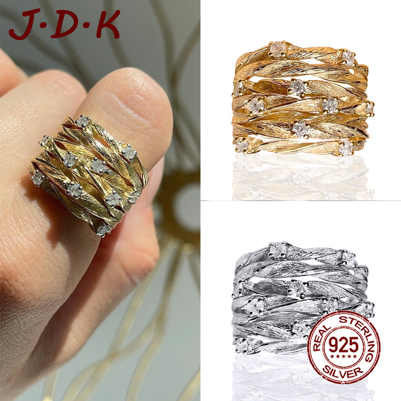 แหวนผู้หญิงเพทายทอง JDK 18K