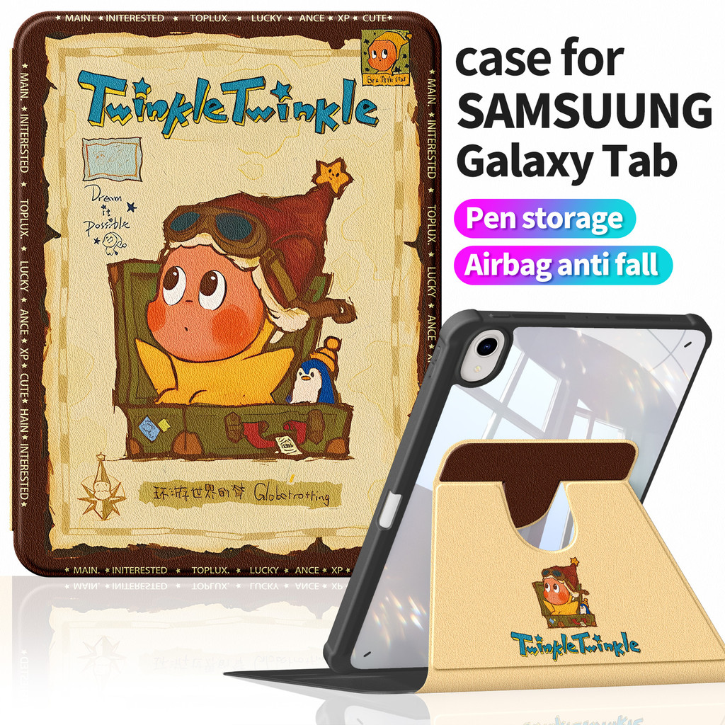 เคส Samsung Tab A9 8.7 | Tab A7 Lite 8.7" หนัง PU ทําความสะอาดง่าย | รูปแบบ DIY แสนสนุก | ด้านหลังอะ