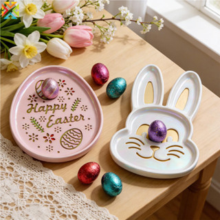 ถาดอีสเตอร์เรซินหล่อแม่พิมพ์ DIY ตกแต่งวันหยุดกระต่ายอีสเตอร…