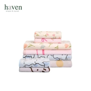 Haven ผ้าเช็ดตัวไมโครไฟเบอร์ ซับน้ำได้ดี แห้งไว ผ้าเช็ดตัว ผ้าเช็ดผม ผ้านุ่มสบายกว่าเดิม