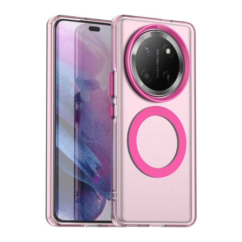 สําหรับ Honor X9D X9C X9B X8C X9C Smart เคสโทรศัพท์แม่เหล็กเคลือบโปร่งแสงสีลูกกวาดกันกระแทกปกแข็งซิลิโคน