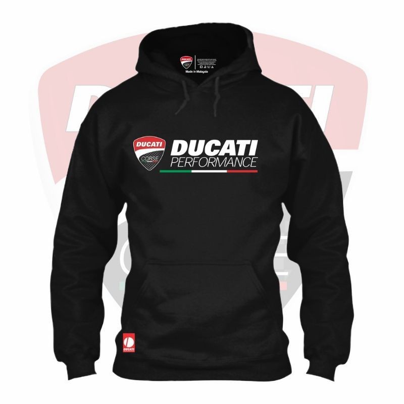 เสื้อกันหนาว มีฮู้ด เข้ารูป พิมพ์ลายโลโก้ Ducati Corse Moto Gp ขนาดใหญ่ แฟชั่นฤดูใบไม้ผลิ สําหรับผู้