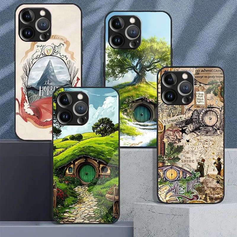 Hobbit กระจกนิรภัยเคสโทรศัพท์สําหรับ IPhone 16 15 14 13 12 11 Pro XS Max Plus Mini X XR 8 7 6s SE2/3