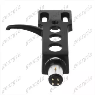 gorg331 ชิ้น Phono Turntable Headshell Mount Phonoograph ผู้ถือหัว Stylus ตะกั่วลวดโลหะสีดําสําหรับ LP Disc เครื่องเล่นบันทึก