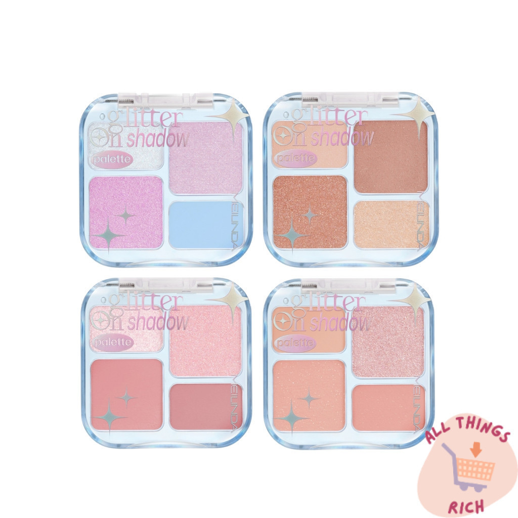 MEILINDA Glitter On Shadow Palette เมลินดา พาเลท อายแชโดว์ กลิตเตอร์ ไม่เป็นฝุ่น สีชัด ติดทน 1 ตลับ
