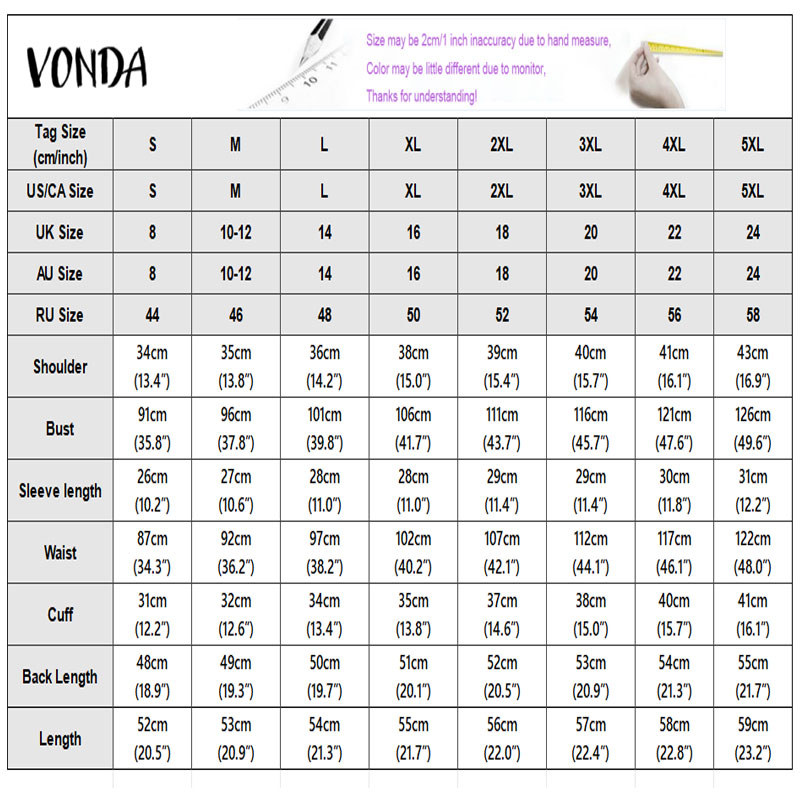VONDA ผู้หญิงเกาหลีลําลองรอบคอสามมิติลายดอกไม้ลายจุดแขนสั้นทอผสมเสื้อรูปตัว H — صورة 2