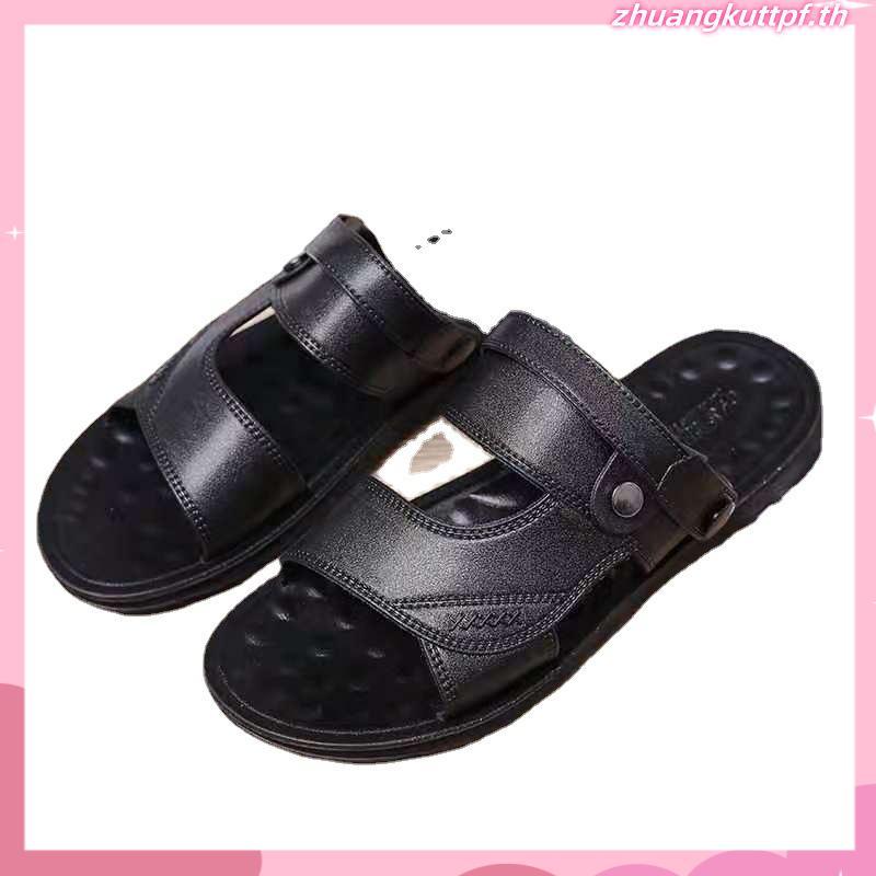 ADDA PU รองเท้าแตะ สำหรับผู้ชาย แบบสวม รุ่น 73801 (ไซส์ 39-45)