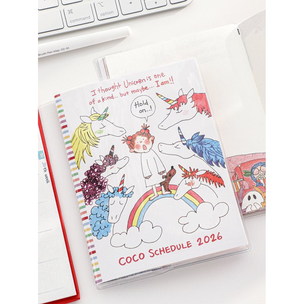 แพลนเนอร์ 2026 planner 2026 2026 สมุดปฏิทิน สมุดแผนสาวน้อย หนังสือแผนเดือนเต็ม สมุดแผน วันที่ญี่ปุ่น