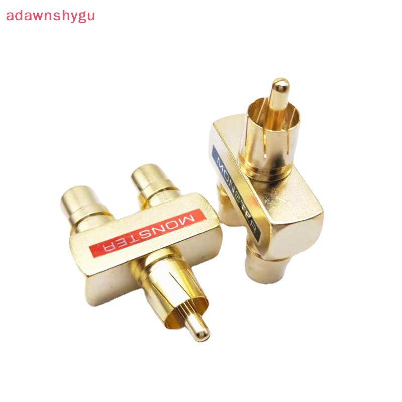 Adagu 1 คู่ RCAxMale ปลั๊ก 2xRCA หญิง Soets Connectors เทอร์มินัลเสียงที่ยอดเยี่ยม TH