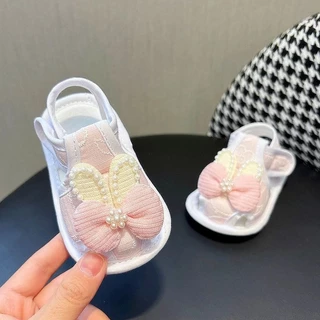 รองเท้าเด็กแรกเกิด โบว์หูกระต่ายน่ารัก 0-1 ปี หัดเดินเนื้อผ้าฝ้าย กันลื่น น่ารักและหวาน นุ่มสบาย