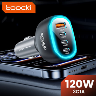 Toocki 120W 4-in-1 USB Type C ที่ชาร์จแบตในรถ 3C1A พลังงานสู…