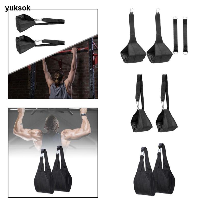 Yuksok Suspended Ab Straps สำหรับ Pull Up Bar และอุปกรณ์ออกกำลังกายที่บ้าน พร้อมแขนคาราบิเนอร์