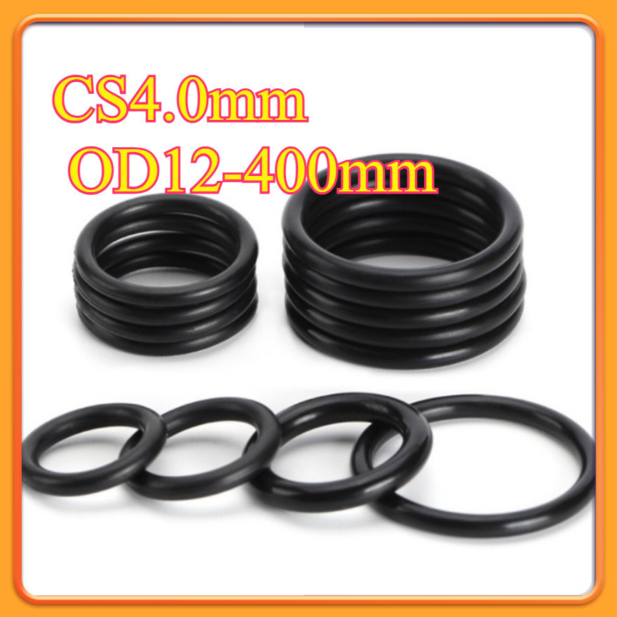 CS4.0mm แหวนซีลยาง O-ring O-ring OD12-400mm แหวนซีลน้ํามันไนไตรล์, ปะเก็นสีดํากันน้ําและทนอุณหภูมิสู