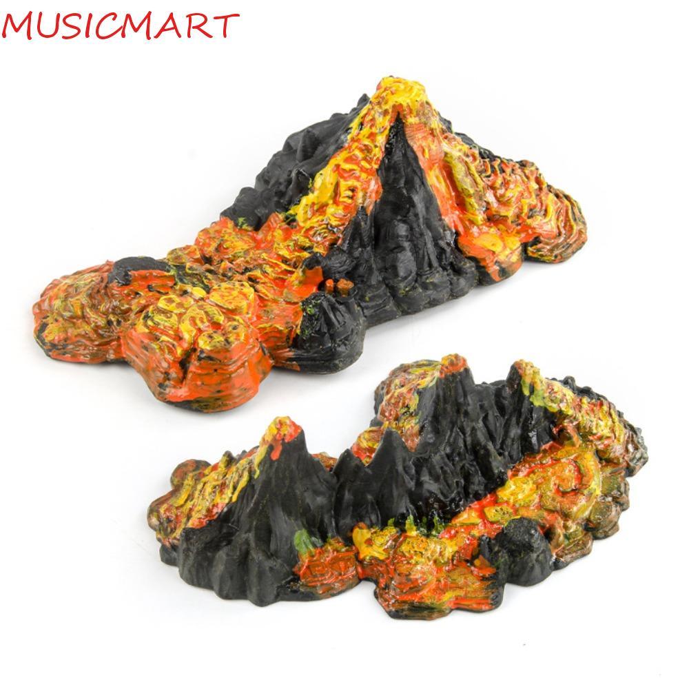 MUSICMART จําลอง Volcano รุ่นสมจริง Volcano ของเล่น Mini Volcano ของเล่น, ฉากจําลองอุปกรณ์ตกแต่งตลกข