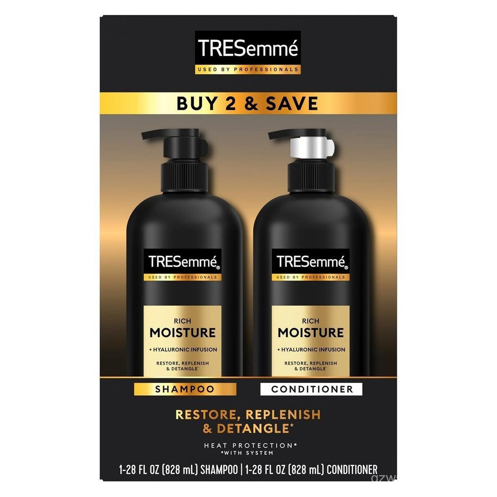 TRESemmé Rich Moisture Shampoo and Conditioner 2 Count Rich Moisture สําหรับผมแห้งสูตรวิตามินอีและไบ