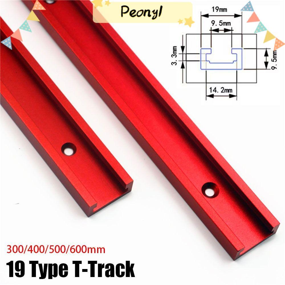 PEONY 1 ชิ้น T-Track, T Slider Fixture Slot สไลด์อลูมิเนียม T-Slot Track, 19 ประเภท 19x9.5 มิลลิเมตร
