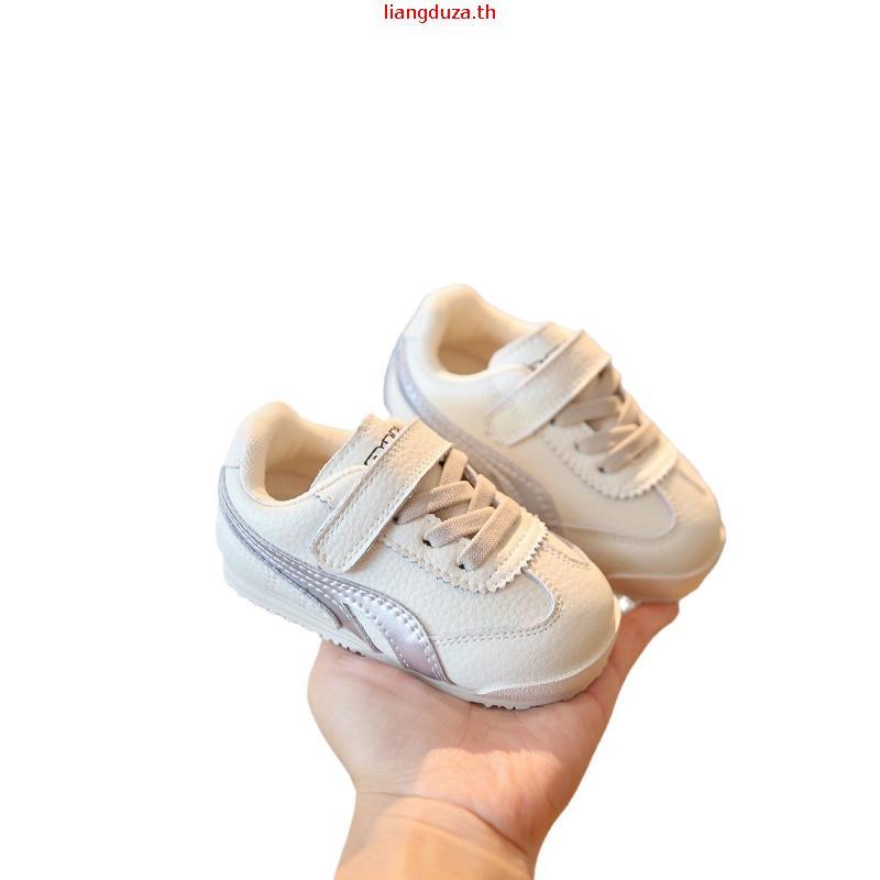 รองเท้ากีฬาสําหรับเด็กรองเท้าผ้าใบสําหรับเด็กชายและเด็กหญิงที่มีสายรัดไฟสุดกอดเท้าป้องกันการลื่นไถลไ