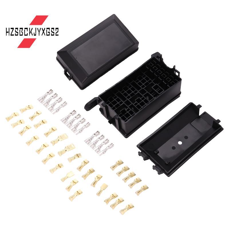 Hzsbckjyxgs2Fuse-Relay Box 5-Fuse Holders 6 Relay Block Holders Fuse-Block 12V Fuse-Box Car
