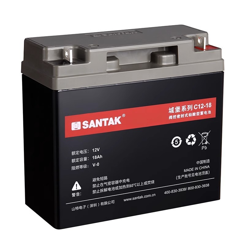 แบตเตอรี่ Santak รุ่น C12-18 แรงดัน 12V ความจุ 18AH, 26AH, 38AH, 65AH, 100AH, 120AH, 150AH, 200AH แบ