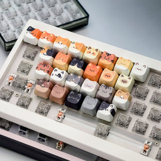 MAIMOOO แมวทีม Keycap 5pcs MAO โปรไฟล์ส่วนบุคคลน่ารัก Meow ล…