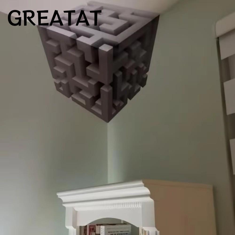 GREAT Art Illusion Wall Decal, Illusion Impossible Wall Art ที่ปรับรูปร่างความเป็นจริง, DIY ตกแต่งบ้านไม่สม่ําเสมอ