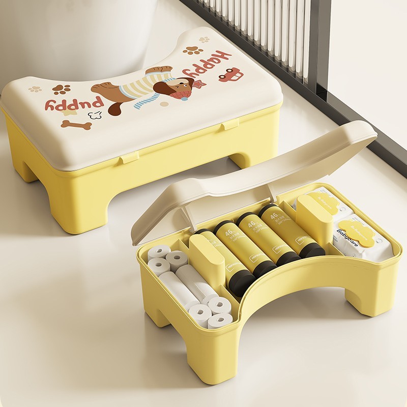 xinpin Toilet Stool Plastic Thickened Storage Stool Toilet Squatting Artifact Foot Stool Children's 