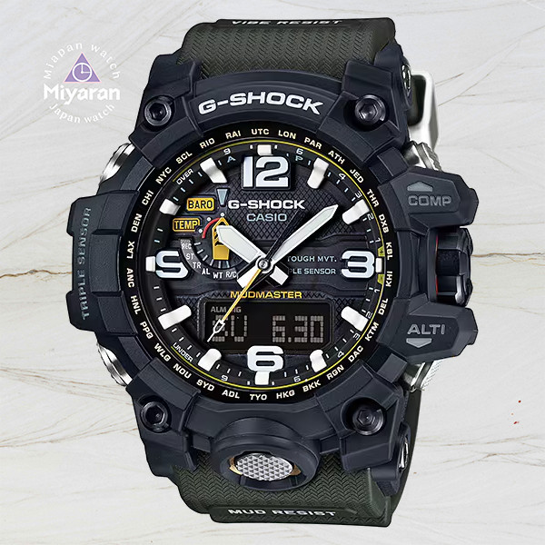 Casio H-SHOCK GWG-1000-1A GWG-1000-1A3JF ตัวเรือนเรซิน/สแตนเลสสตีล กระจกแซฟไฟร์ พลังงานแสงอาทิตย์ นา