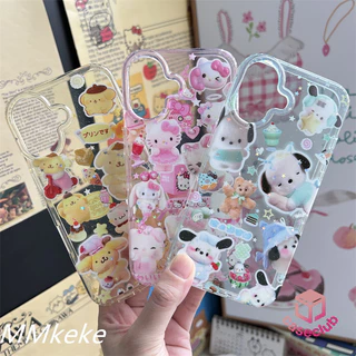 เคสแปลงร่างสายรุ้งซานริโอ สำหรับ iPhone 13 12 Pro X Xr Xs 14 15 11 17 Pro Max 16 Plus ธีมคุโรมิและชิโระมิ รูปแบบเมโลดี้