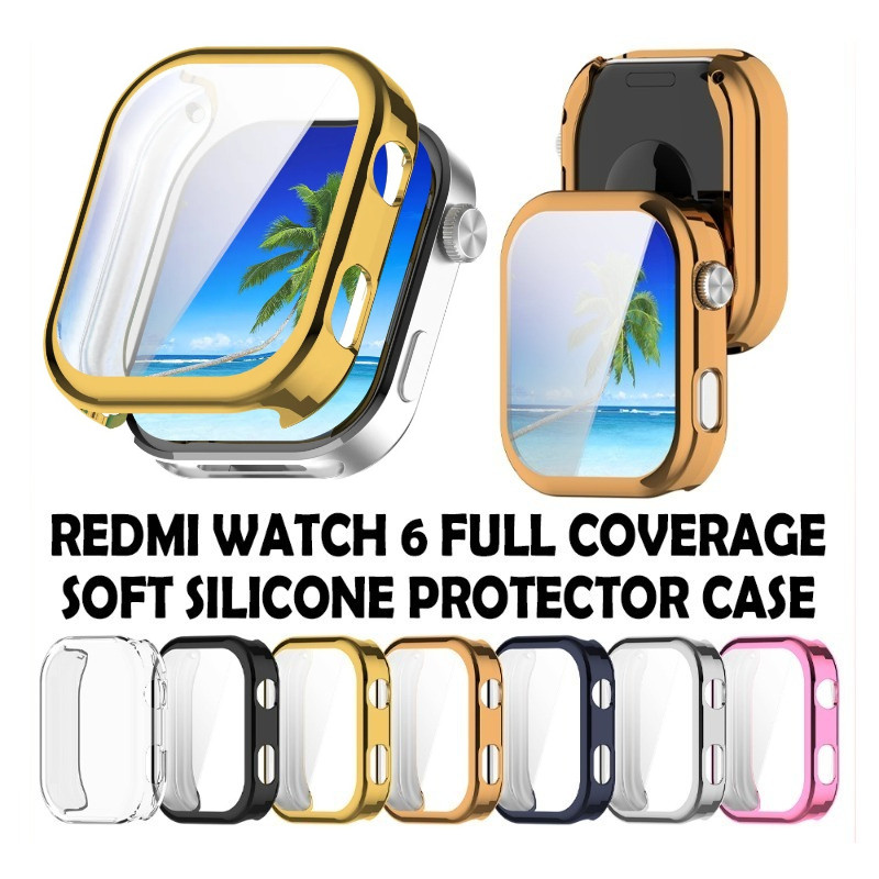ป้องกันหน้าจอสําหรับ Redmi watch 6 Soft TPU ชุบกรณี + ฟิล์ม Full Clear ป้องกันสําหรับ redmi watch6 กันชน Soft Shell