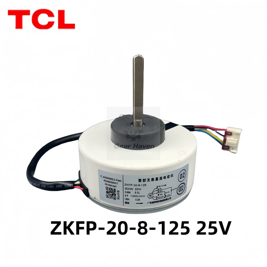 Tcl การแปลงความถี่เครื่องปรับอากาศ DC มอเตอร์ ZKFP-20-8-125 มอเตอร์ 25W DC310v