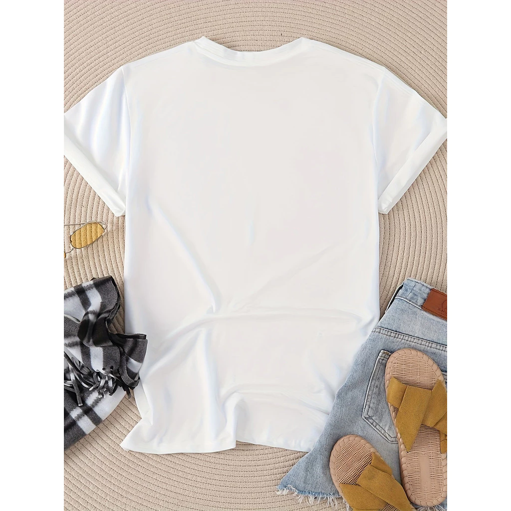 เสื้อยืดคอวีแขนสั้น ลายดอกแดนดิไลออนและใบโคลเวอร์ สัญลักษณ์นำโชคไอริช thumbnail 3